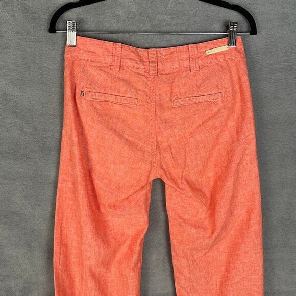 Pilcro Anthropologie Pants Women 0 Pink Linen Wide Leg Pockets Beach Boho Resort - Picture 4 of 12